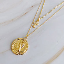 Load image into Gallery viewer, Cross And Coin Layered Necklace
