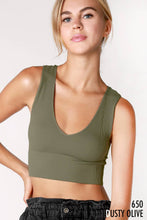 Cargar imagen en el visor de la galería, Plunge V-Neck Crop Top