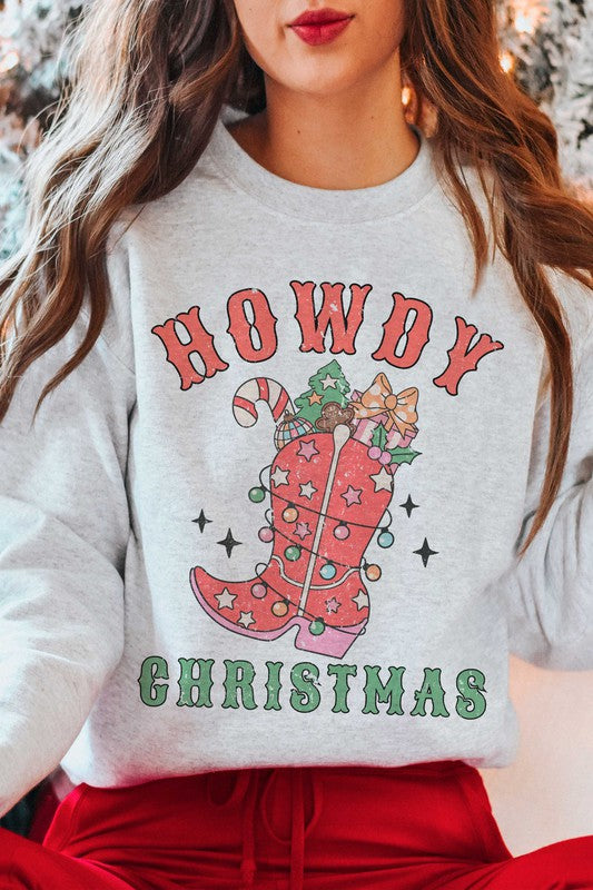 HOWDY CHRISTMAS Graphic Sweatshirt