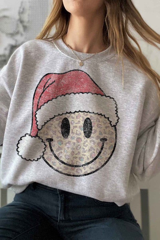 Happy Santa Christmas Graphic Sweatshirt