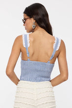 Load image into Gallery viewer, VIVID GINGHAM EYELET LACE TRIM CASUAL BODYSUIT
