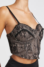 Load image into Gallery viewer, LACE CORSET TOP WITH DETACHABLE STRAPS
