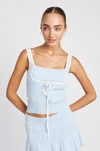 Load image into Gallery viewer, RIBBED TANK TOP WITH CONTRASTED SEAM
