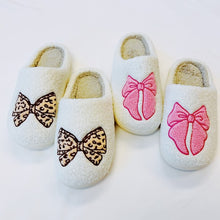 Load image into Gallery viewer, Emily Bow Cozy Lounge Slippers
