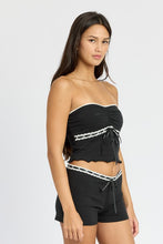 Cargar imagen en el visor de la galería, LETTUCE TUBE TOP WITH LACE TRIM
