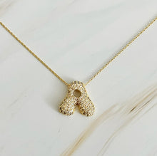 Load image into Gallery viewer, Crystal Bubble Initial Necklace
