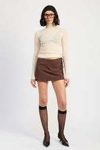 Cargar imagen en el visor de la galería, MINI LOW WAISTED SKIRT WITH RIBBON TIES
