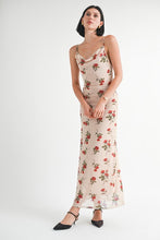 Cargar imagen en el visor de la galería, COWL NECK MAXI DRESS WITH OPEN BACK
