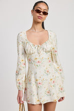 Load image into Gallery viewer, MINI LONG SLEEVE FLORAL DRESS
