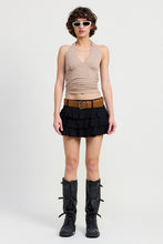 Load image into Gallery viewer, MINI BELTED TIERED SKORT
