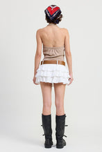 Load image into Gallery viewer, MINI BELTED TIERED SKORT
