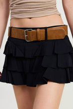 Load image into Gallery viewer, MINI BELTED TIERED SKORT
