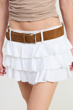 Load image into Gallery viewer, MINI BELTED TIERED SKORT
