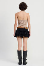 Load image into Gallery viewer, MINI BELTED TIERED SKORT
