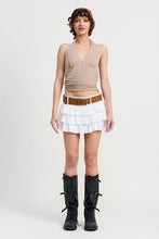 Load image into Gallery viewer, MINI BELTED TIERED SKORT
