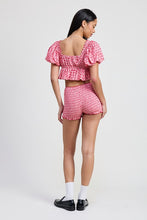 Cargar imagen en el visor de la galería, MINI RUFFLE PRINTED SHORTS
