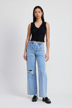 Cargar imagen en el visor de la galería, LAYERED STRAIGHT LEG DENIM PANT
