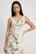 Load image into Gallery viewer, FLORAL MIDI COWL NECK DRESS
