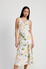 Load image into Gallery viewer, FLORAL MIDI COWL NECK DRESS
