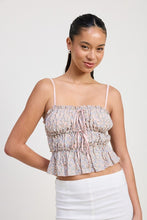 Load image into Gallery viewer, FLORAL TIERED  RUFFLE TOP
