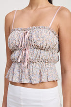 Load image into Gallery viewer, FLORAL TIERED  RUFFLE TOP
