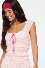 Load image into Gallery viewer, SOFT DITSY FLORAL WIDE STRAP SMOCKED MINI DRESS
