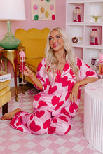 Load image into Gallery viewer, Pink Classic Heart Valentines Pajamas Set
