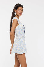 Load image into Gallery viewer, SOFT DITSY FLORAL WIDE STRAP SMOCKED MINI DRESS
