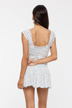 Load image into Gallery viewer, SOFT DITSY FLORAL WIDE STRAP SMOCKED MINI DRESS
