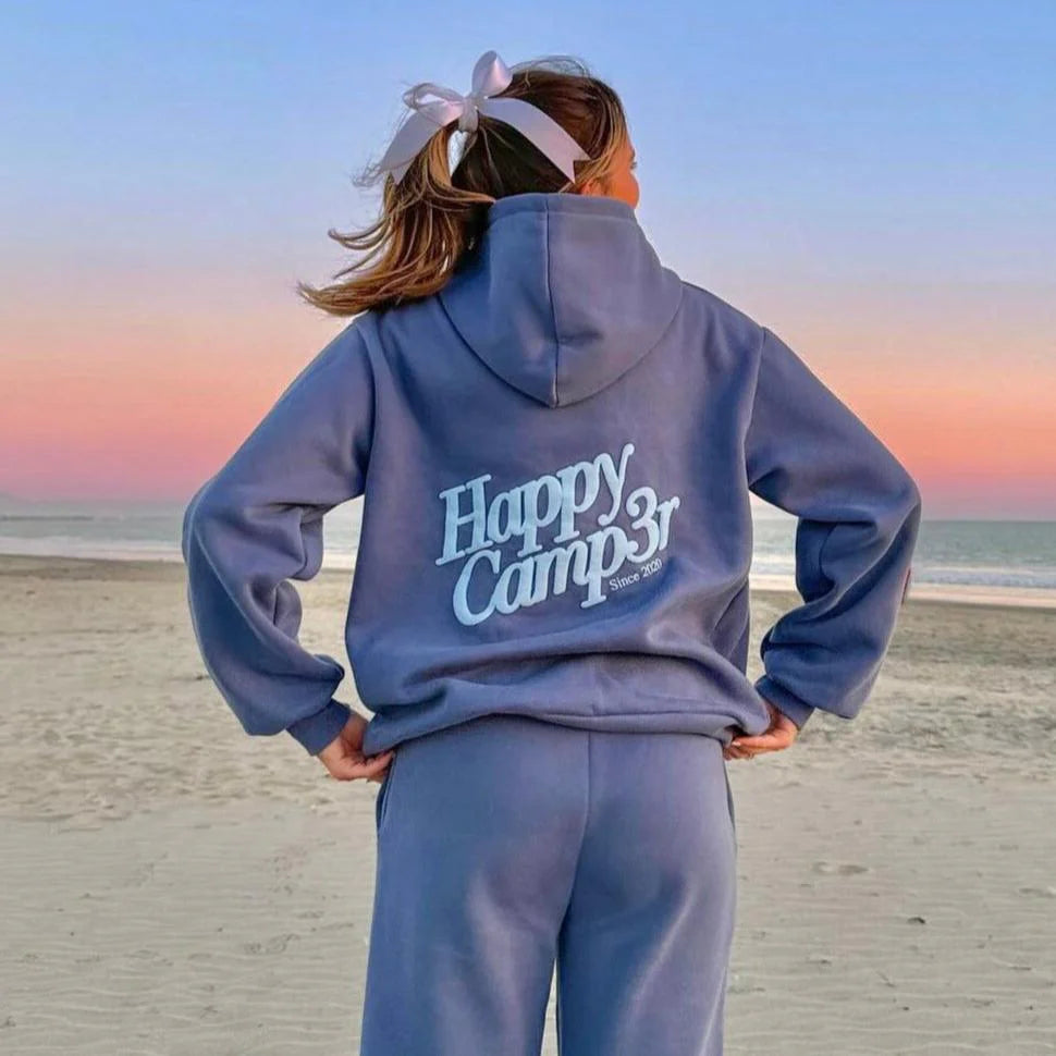 Happy Camp3r Vintage Blue Hoodie