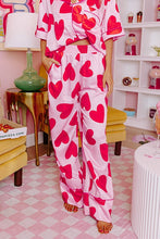 Load image into Gallery viewer, Pink Classic Heart Valentines Pajamas Set
