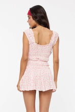 Load image into Gallery viewer, SOFT DITSY FLORAL WIDE STRAP SMOCKED MINI DRESS
