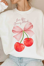 Load image into Gallery viewer, LOVE YOU CHERRY MUCH Graphic Sweatshirt
