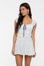 Load image into Gallery viewer, SOFT DITSY FLORAL WIDE STRAP SMOCKED MINI DRESS
